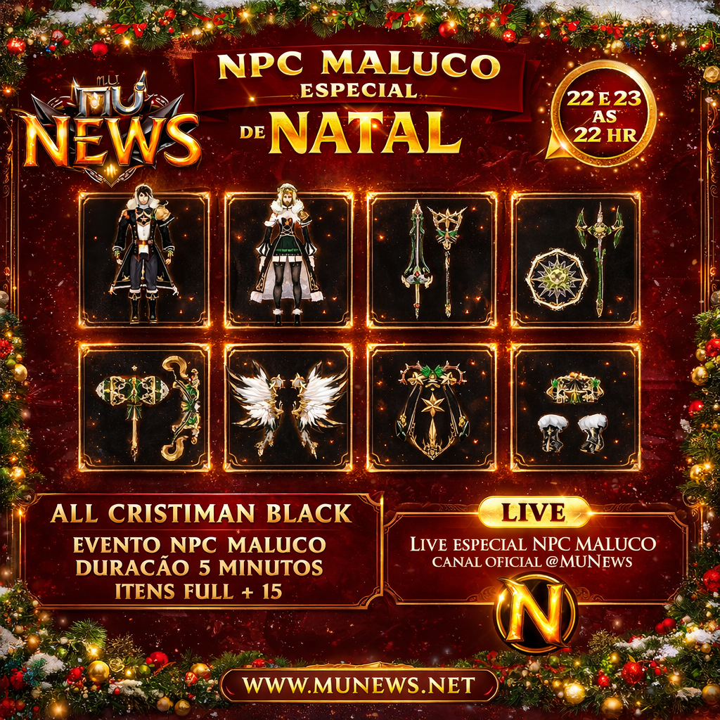 NPC MALUCO DIA 22 E 23 AS 22:00 HORAS